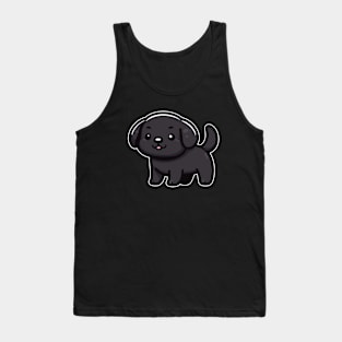 Cute Kawaii Black Labrador dog Tank Top